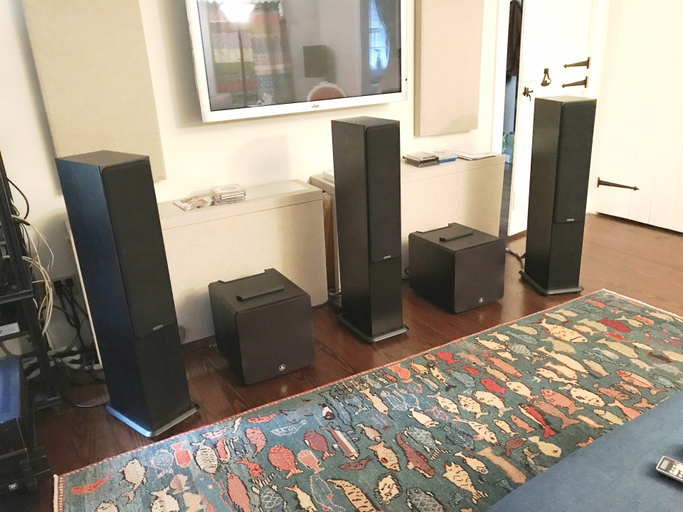 Mains and Center Channel for Music Surround System TV/Projector